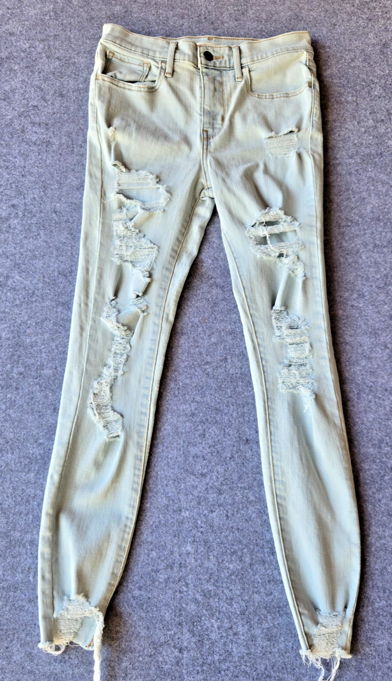 Levi's Jeans Women's 720 Skinny High Rise Distressed Stretch Denim 28x27